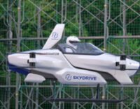 Японский летающий автомобиль протестировали с водителем на борту