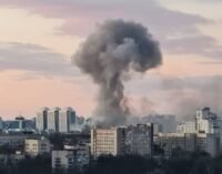 В 500 метрах от больницы Охматдет сбили вражескую крылатую ракету «Калибр»