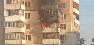 В Киеве обломки российской ракеты повредили многоэтажку